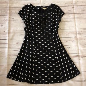 Maison Jules Kiss Lip Print Fit n’ Flare Dress